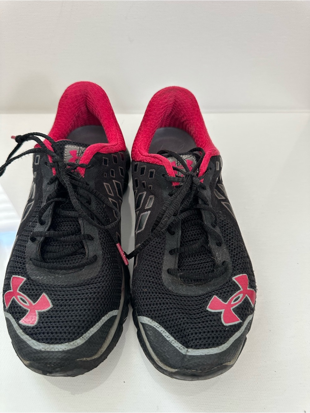 Under Armour Black and Hot Pink Athletic Sneakers